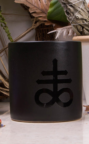 Leviathan Cross Plant Pot | Black on Black-Death By Plants-Tragic Beautiful