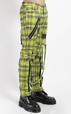 Lime Tartan Bondage Pants-Tripp NYC-Tragic Beautiful