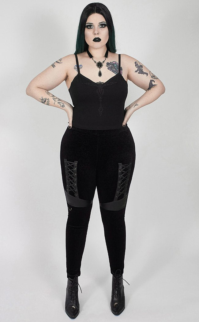 Lock and Key Cropped Cami | Plus Size-Punk Rave-Tragic Beautiful