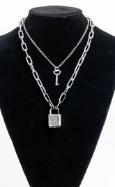 Lock Me Up Necklace-Cold Black Heart-Tragic Beautiful