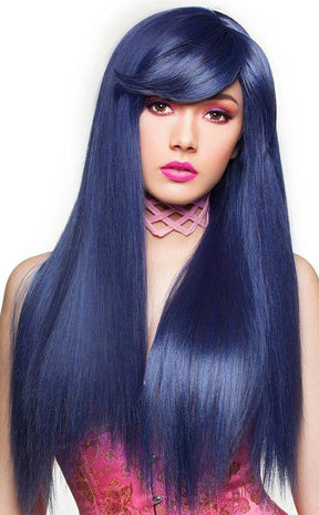 Lolita Doll Bella Blue Black Wig-Rockstar Wigs-Tragic Beautiful