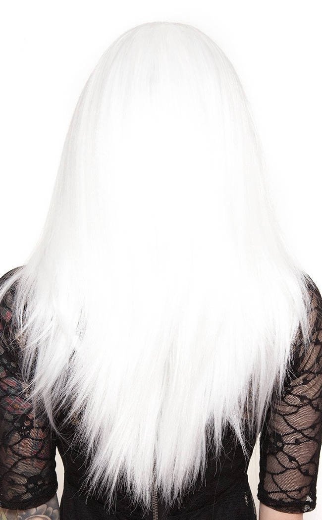 Long Straight 24" White Lace Front Wig-Rockstar Wigs-Tragic Beautiful