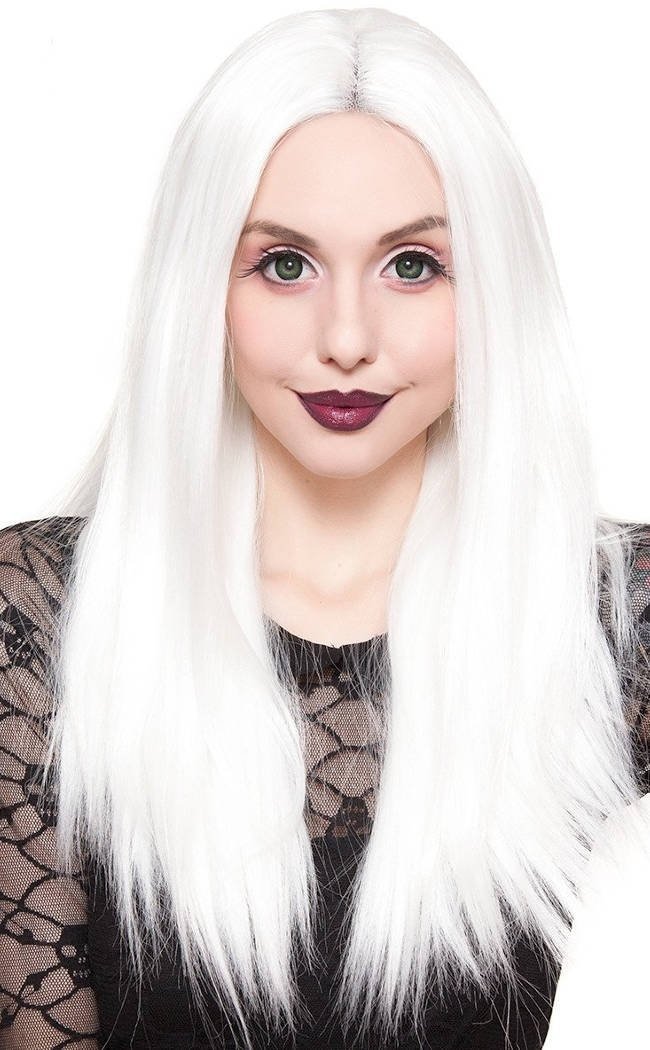 Long Straight 24" White Lace Front Wig-Rockstar Wigs-Tragic Beautiful