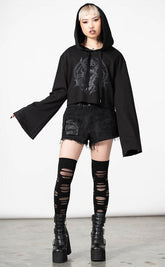 Lost It Cropped Hoodie-Killstar-Tragic Beautiful