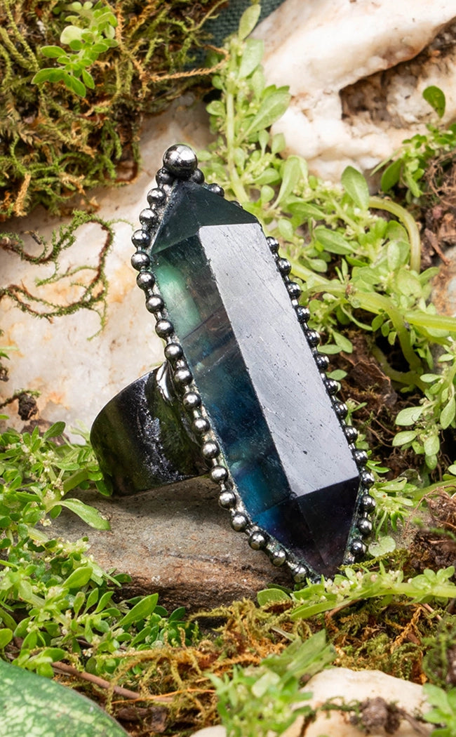 Luminescence Rainbow Fluorite Ring