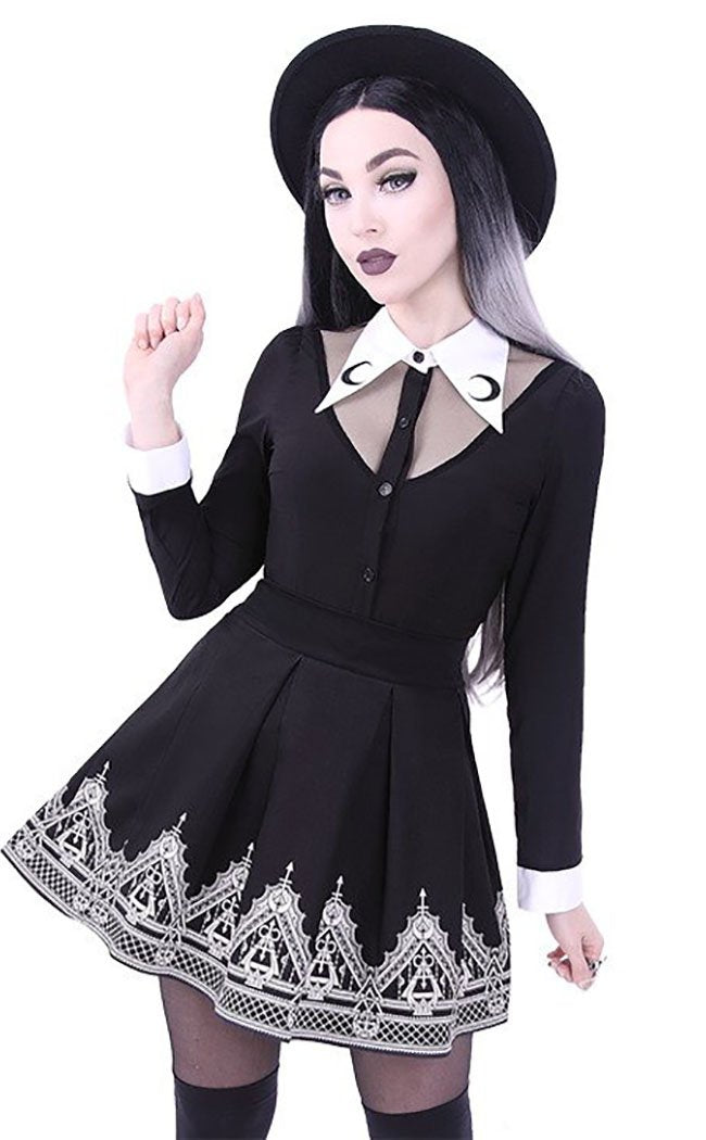 Luna Mesh Collar Shirt-Restyle-Tragic Beautiful