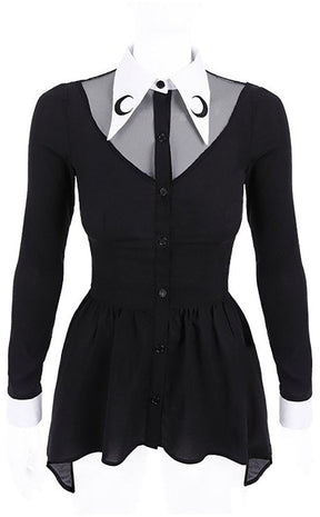 Luna Mesh Collar Shirt-Restyle-Tragic Beautiful