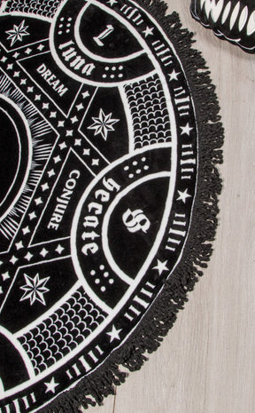 Lunar Spell Round Blanket-Killstar-Tragic Beautiful