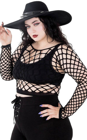 Lunatrix Fishnet Top-Killstar-Tragic Beautiful