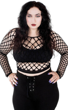 Lunatrix Fishnet Top-Killstar-Tragic Beautiful