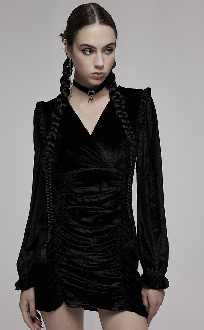 Malice Velvet Mini Dress-Punk Rave-Tragic Beautiful