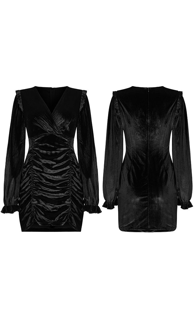 Malice Velvet Mini Dress-Punk Rave-Tragic Beautiful