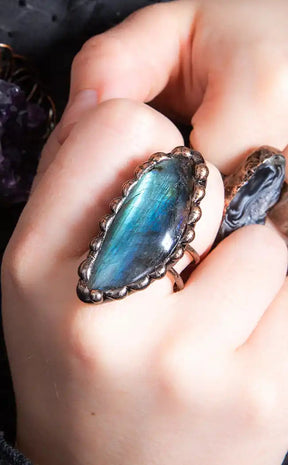 Metamorphosis Labradorite Ring-Gaia Regalia-Tragic Beautiful