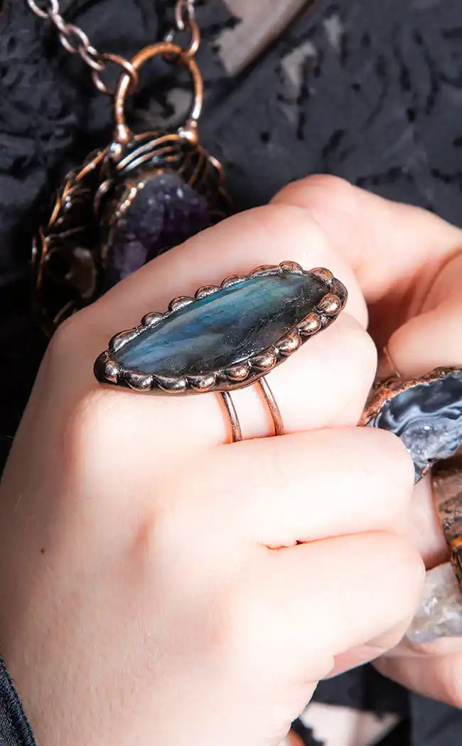 Metamorphosis Labradorite Ring-Gaia Regalia-Tragic Beautiful