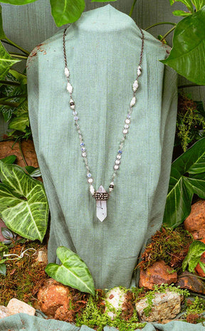 Mirror Spell Tourmaline Quartz Necklace