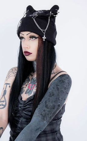 Misbehaved Beanie-Cold Black Heart-Tragic Beautiful