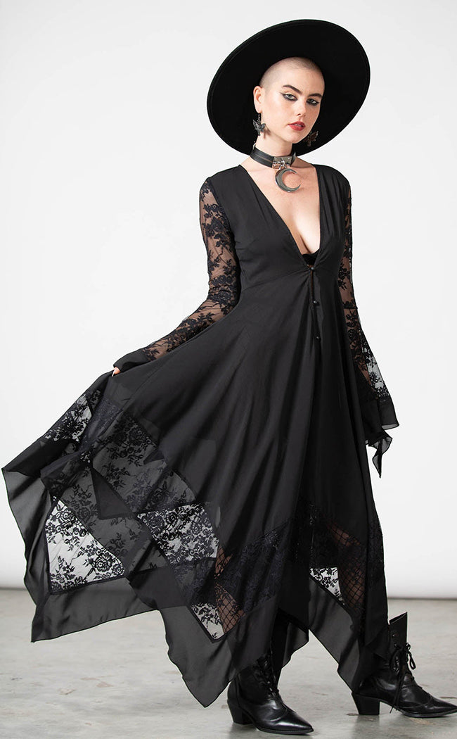 Misty Night Maxi Dress-Killstar-Tragic Beautiful