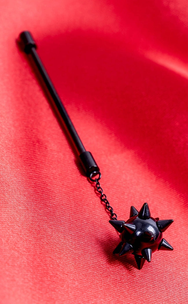 Morningstar Industrial Barbell [Black]-Impaler Body Jewellery-Tragic Beautiful