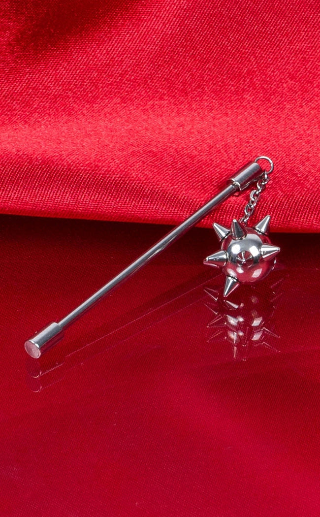 Morningstar Industrial Barbell [Silver]-Impaler Body Jewellery-Tragic Beautiful