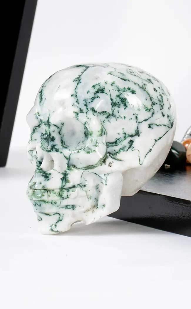 Moss Agate Crystal Skulls-Crystals-Tragic Beautiful