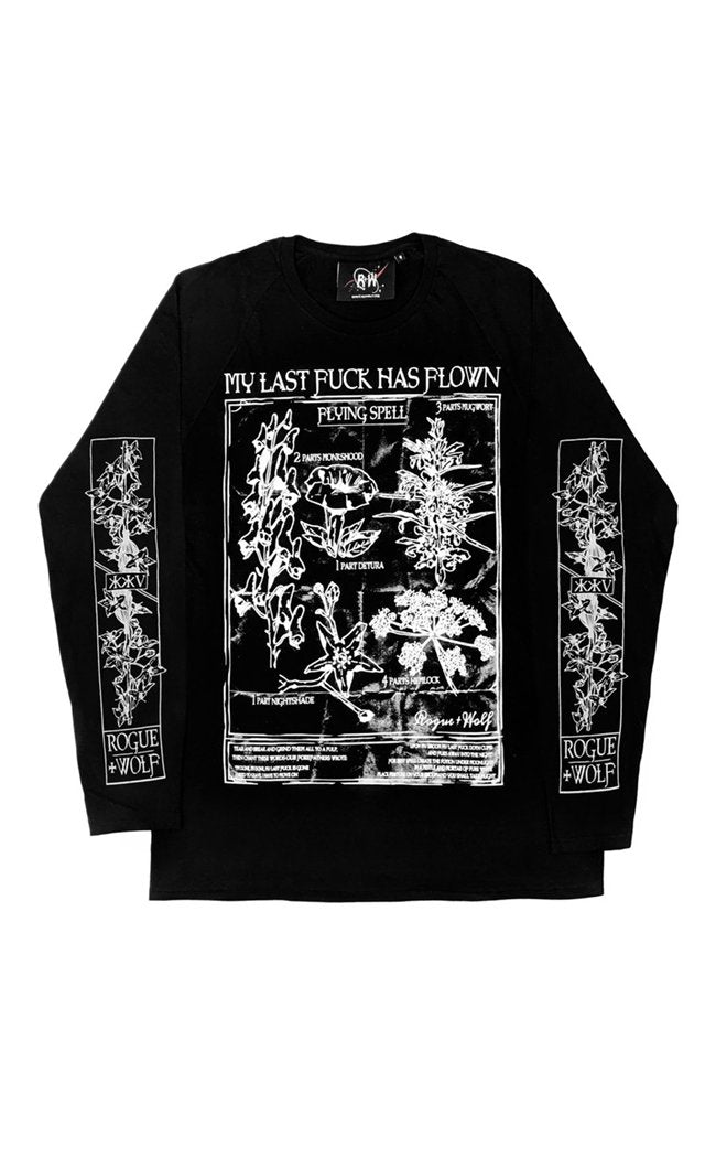 My Last F*ck Has Flown Flying Spell Long Sleeve Tee-Rogue & Wolf-Tragic Beautiful