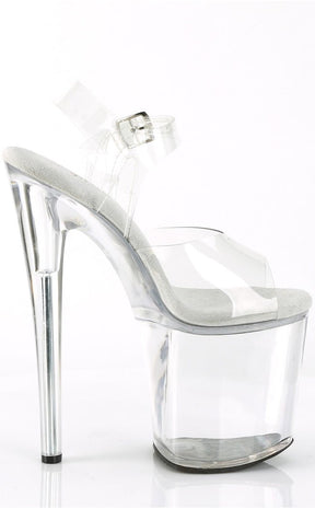 NAUGHTY-808 Clear Platform Heels-Pleaser-Tragic Beautiful