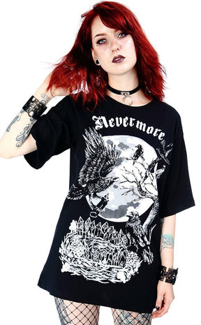 Nevermore Oversized T-shirt-Clothing-Restyle-S-Tragic Beautiful