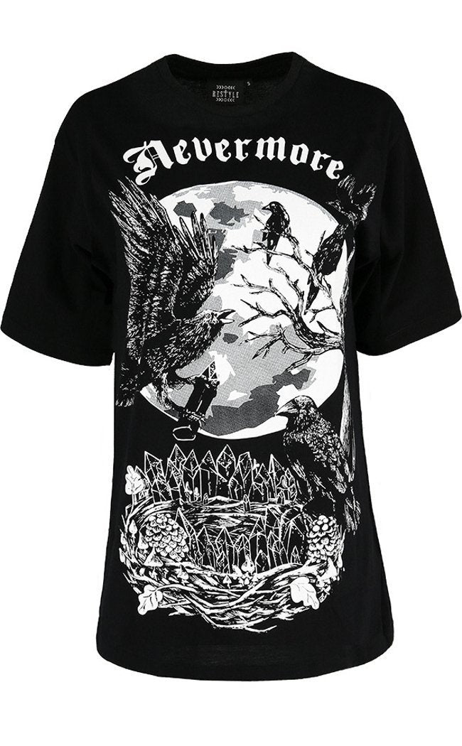 Nevermore Oversized T-shirt-Clothing-Restyle-S-Tragic Beautiful