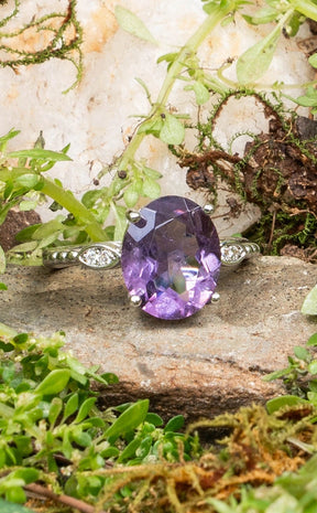 Nympheas Faceted Cut Amethyst Ring