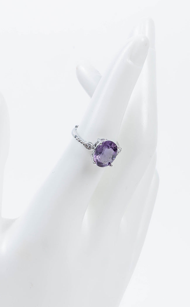 Nympheas Faceted Cut Amethyst Ring