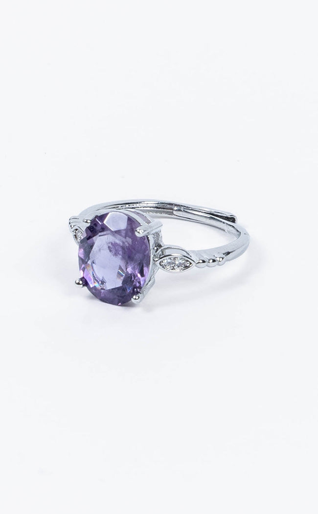 Nympheas Faceted Cut Amethyst Ring