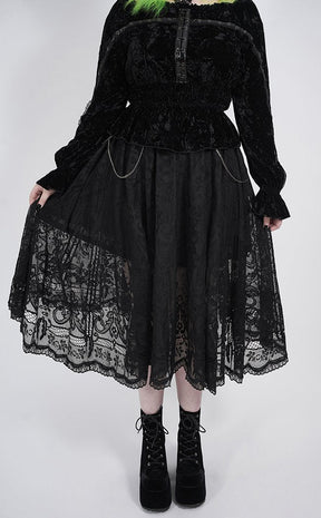 Oleanna Lace Skirt | Plus Size-Punk Rave-Tragic Beautiful