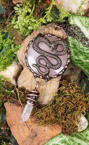 Ophidia Necklace | Rose Quartz or Aventurine