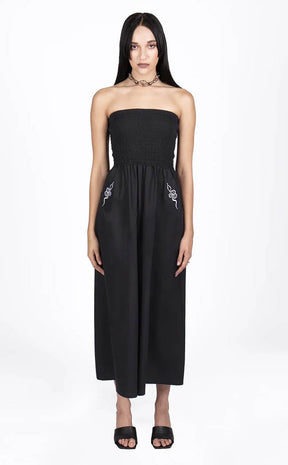 Ophidia Strapless Midi Dress-Mary Wyatt-Tragic Beautiful