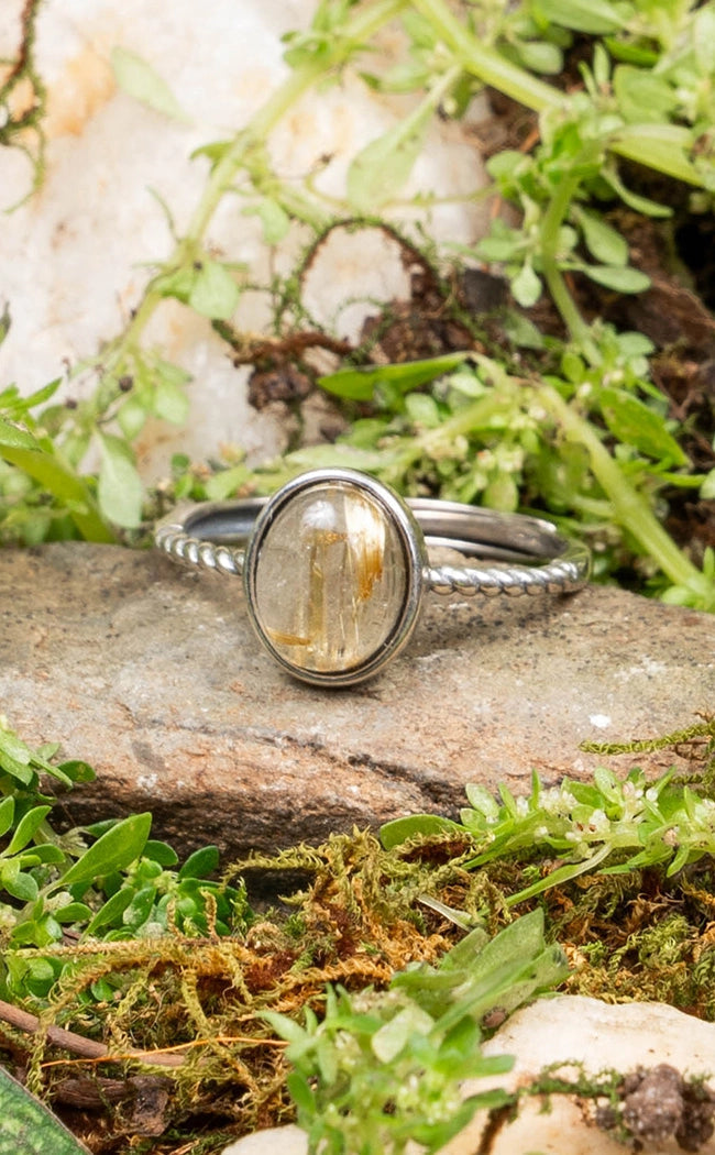 Ophira Gold Rutile Quartz Sterling Silver Rings | Assorted