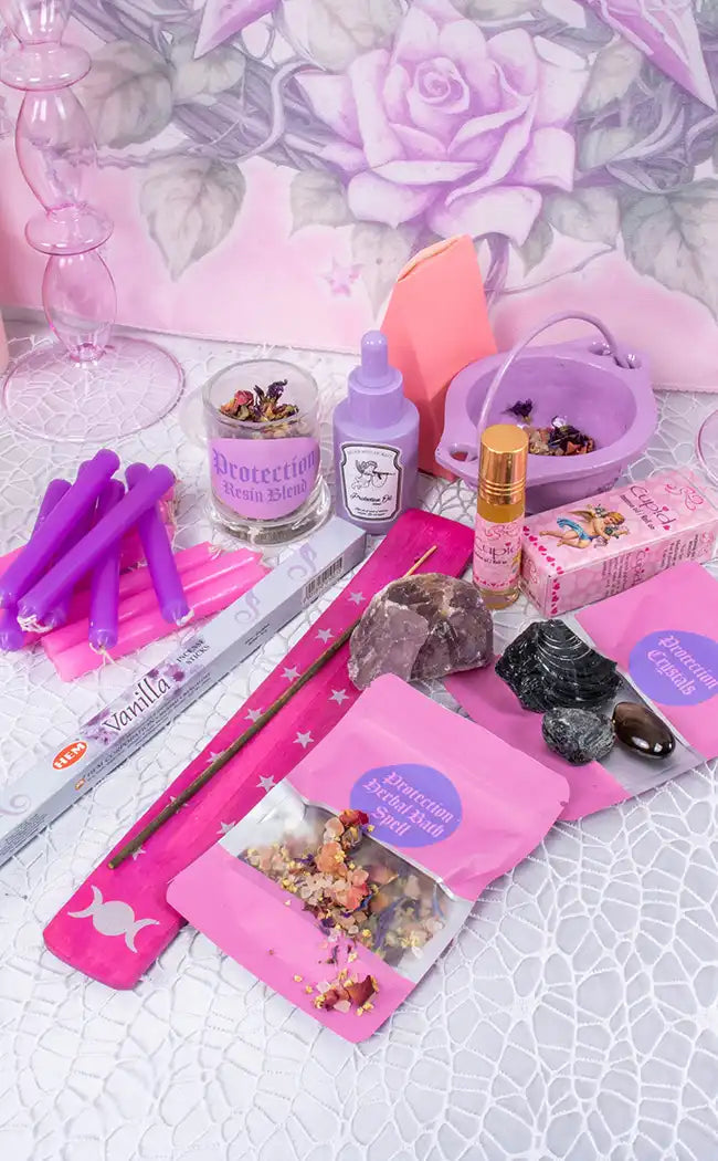 Pastel Petals Witchcraft Kit | Protection-Witchcraft Kits-Tragic Beautiful