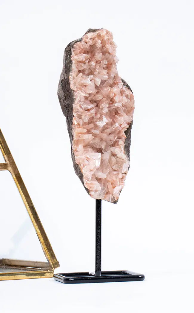 Peach Stilbite On Stand-Crystals-Tragic Beautiful