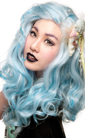 Peek-A-Boo Lace Front Powder Blue Wig-Rockstar Wigs-Tragic Beautiful