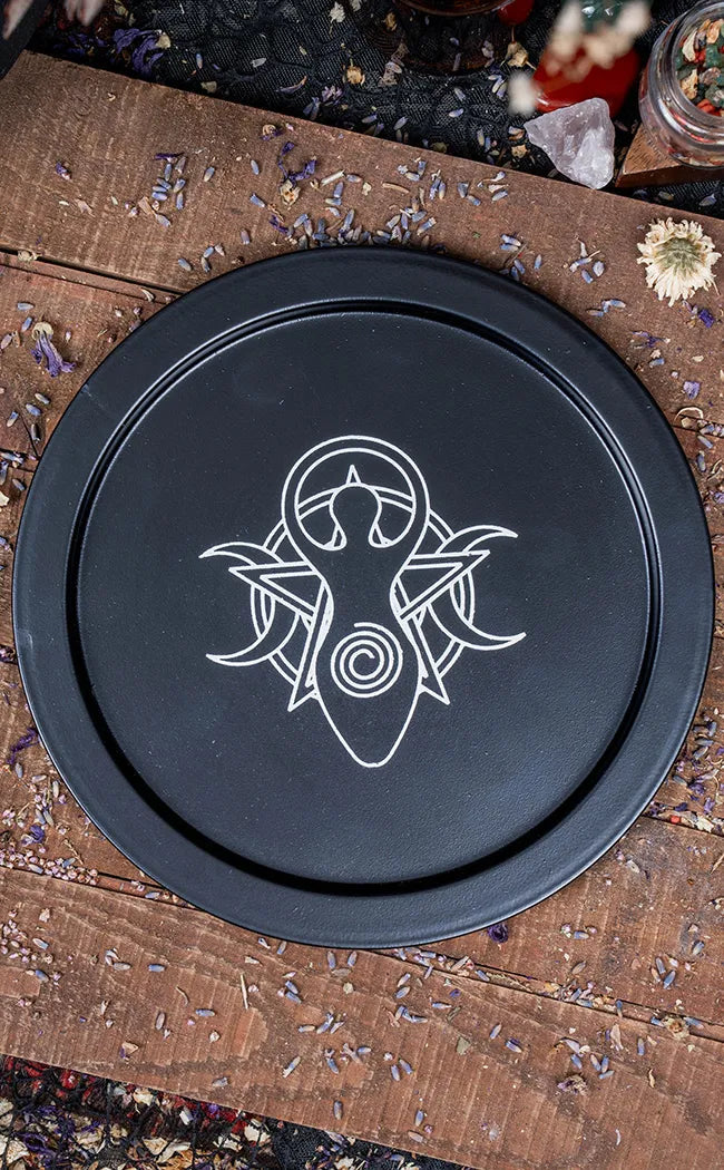 Pentacle Moon Goddess Offering Plate