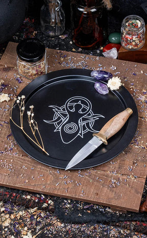 Pentacle Moon Goddess Offering Plate