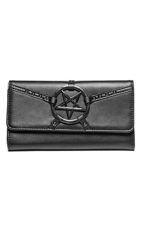 Pentagram Harness Zip Clutch Wallet-BlackCraft-Tragic Beautiful