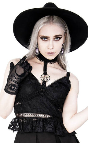 Pentagram Lace Top-Restyle-Tragic Beautiful