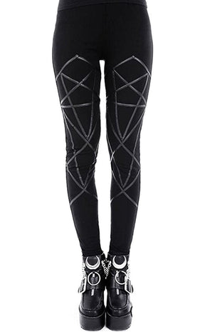 Pentagram Leggings-Restyle-Tragic Beautiful