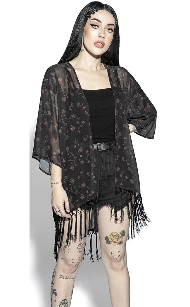 Pentagram Rose Kimono-BlackCraft-Tragic Beautiful