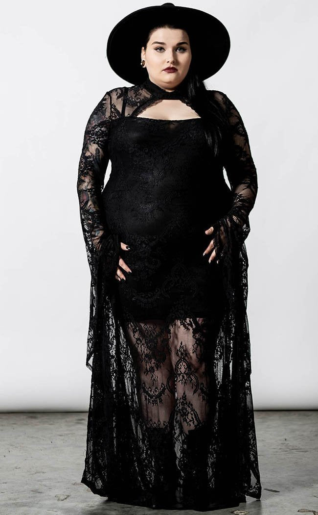 Phenomena Lace Maxi Dress | Black-Killstar-Tragic Beautiful