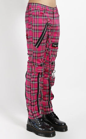 Pink Tartan Bondage Pants-Tripp NYC-Tragic Beautiful