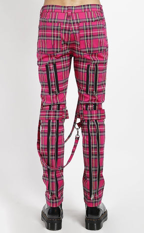 Pink Tartan Bondage Pants-Tripp NYC-Tragic Beautiful