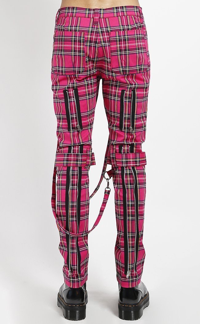 Pink Tartan Bondage Pants-Tripp NYC-Tragic Beautiful