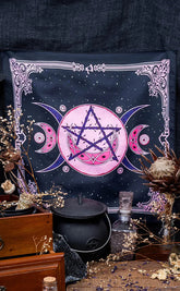 Pink Triple Moon Altar Cloth