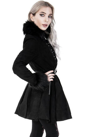 Pleated Faux Fur Coat-Restyle-Tragic Beautiful